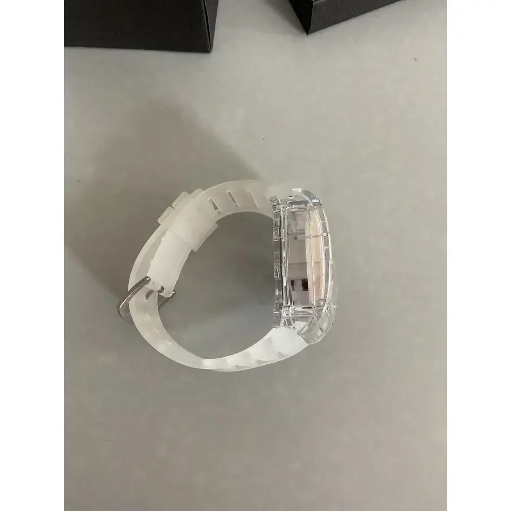 KIMSDUN Transparent Men's Watch Quartz Wristwatch Luminous Waterproof w/Case